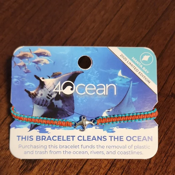 4Ocean Limited Edition 2025 Manta Ray Braided Bracelet - Picture 3 of 3